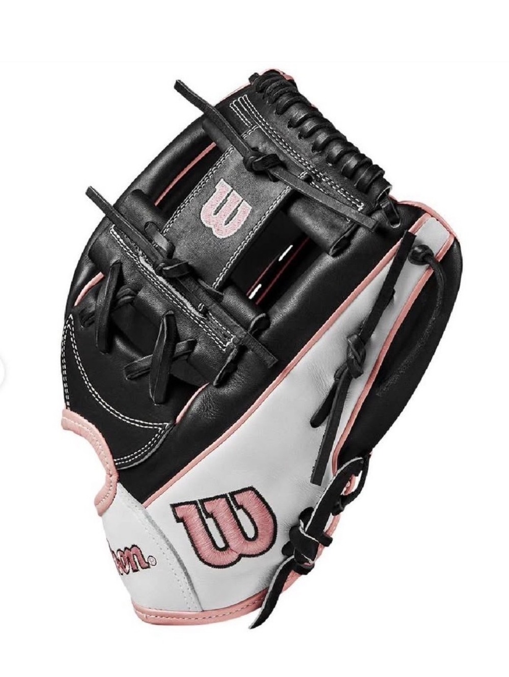 Wilson A2000 12” Black Pink Softball Glove RHT Right Hand Throw used broken in